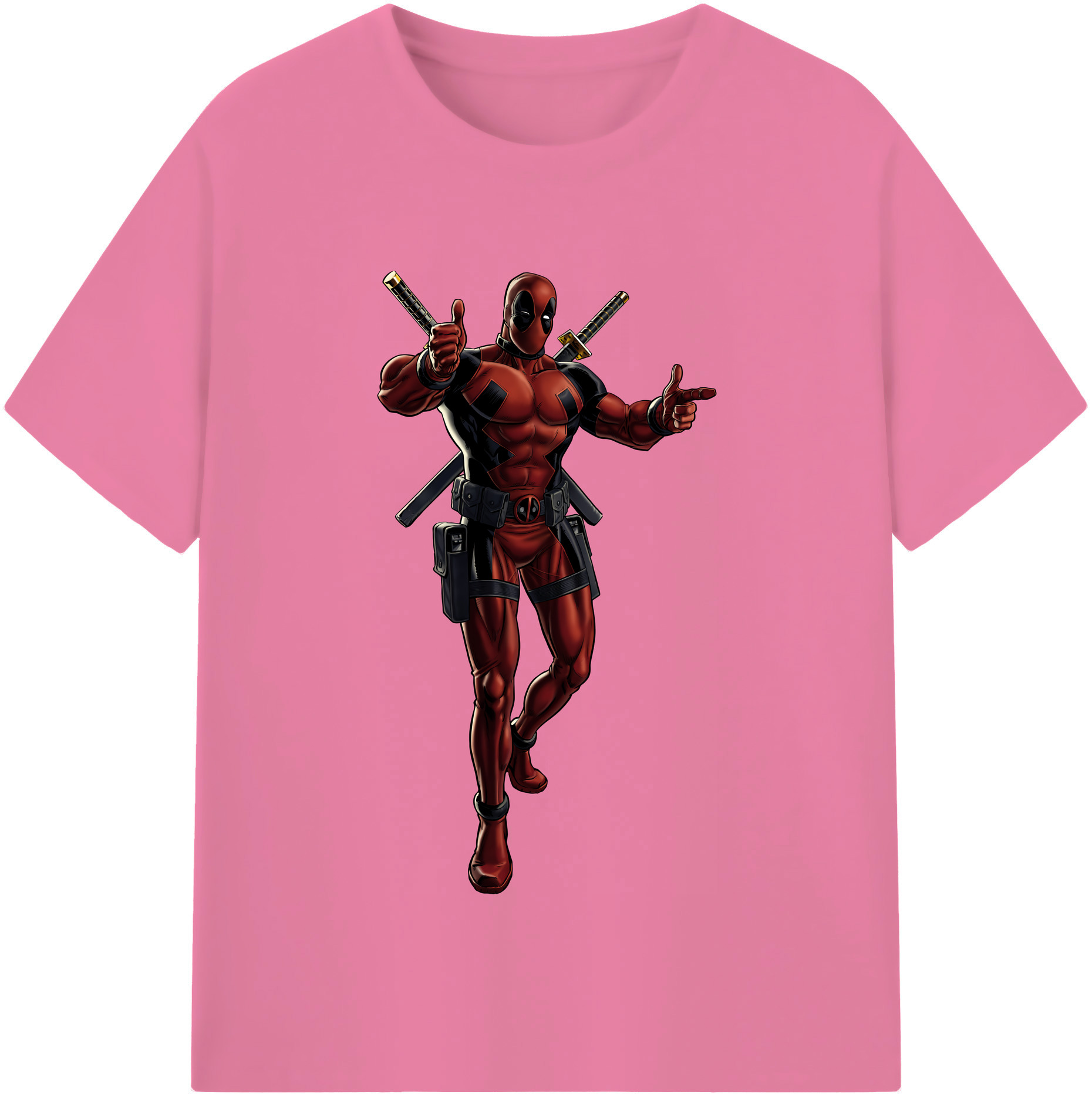 （画像用） Deadpool デッドプール 綿100％半袖Tシャツ（フロントプリント）